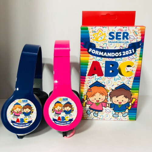 Kit 20 Unidades Formatura Fones com Caixinhas Personalizados