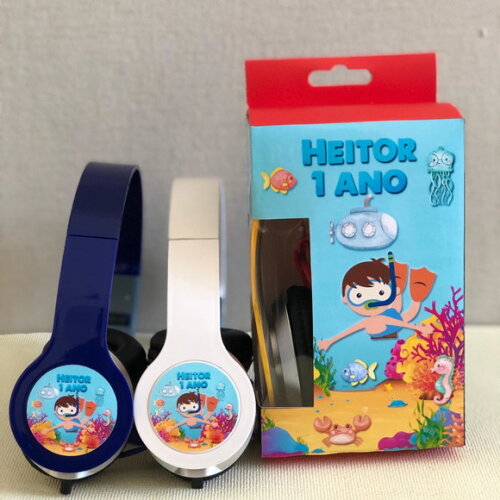 Kit 20 Unidades Fundo do Mar Fones Personalizados