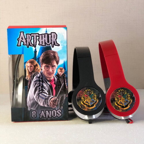 Kit 20 Unidades Harry Potter Fones Personalizados com Caixa