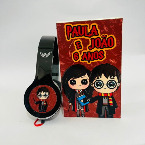 Kit 20 Unidades Harry Potter Fone e Caixinha Personalizados