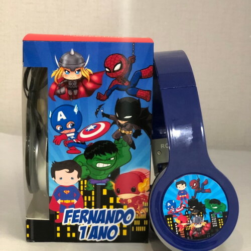 Kit 20 Unidades Herois Baby Fones Personalizados