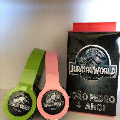 Kit 20 Unidades Jurassic Park Fones Caixinha Personalizados