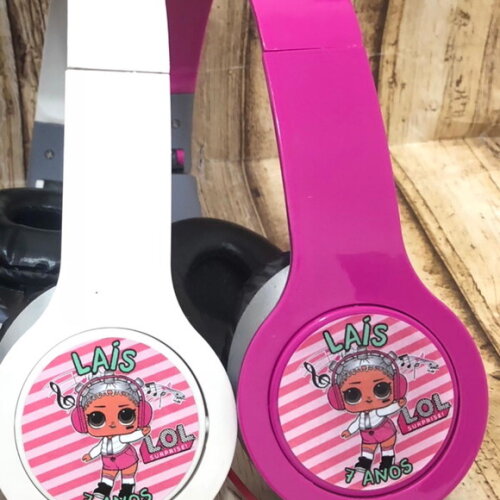 Kit 20 Unidades Lol Girl e Lol Boy Fone Ouvido Personalizado