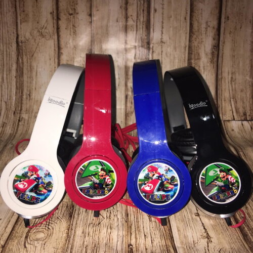 Kit 20 Unidades Mário Kart Fone de Ouvido Personalizado