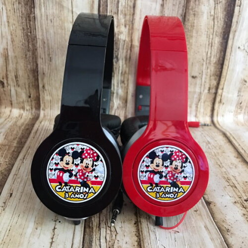 Kit 20 Unidades Mickey e Minnie Fones Personalizados