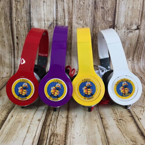 Kit 20 Unidades Minions Lembrancinha Fone de Ouvido