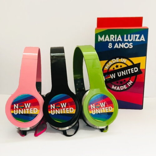 Kit 20 Unidades Now United Fones e Caixinhas Personalizados