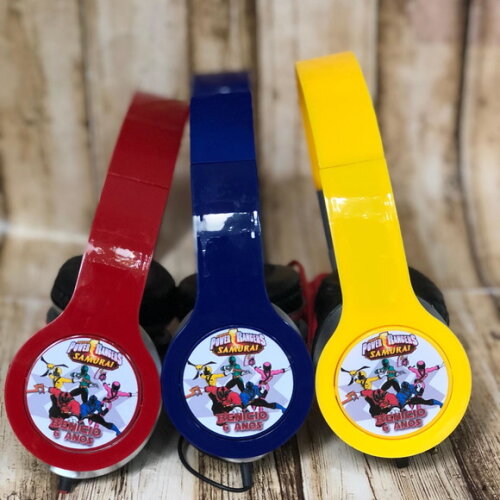 Kit 20 Unidades Power Rangers Samurai Fone Personalizado
