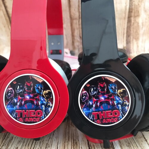 Kit 20 Unidades Power Rangers Fone de Ouvido