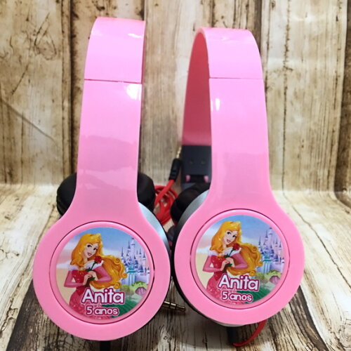 Kit 20 Unidades Princesa Aurora Fone Personalizado
