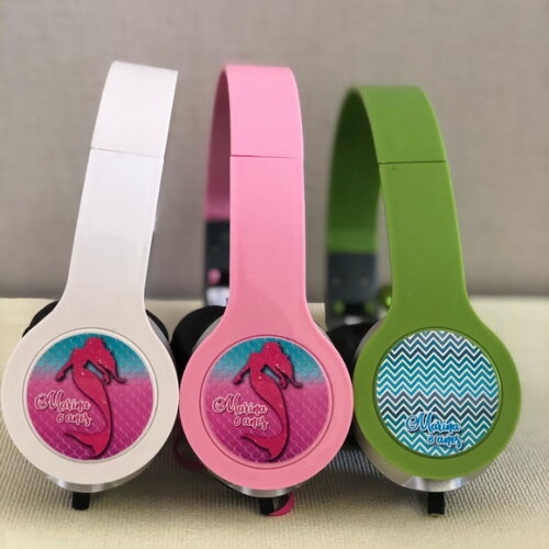 Kit 20 Unidades Sereia Fones Personalizados