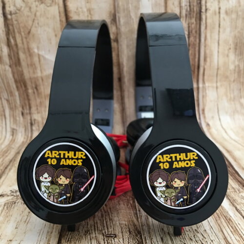 Kit 20 Unidades Star Wars Fone de Ouvido Personalizado