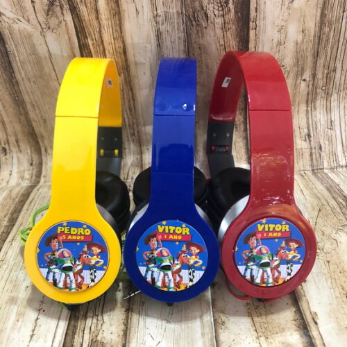 Kit 20 Unidades Toy Story Fone de Ouvido Personalizado