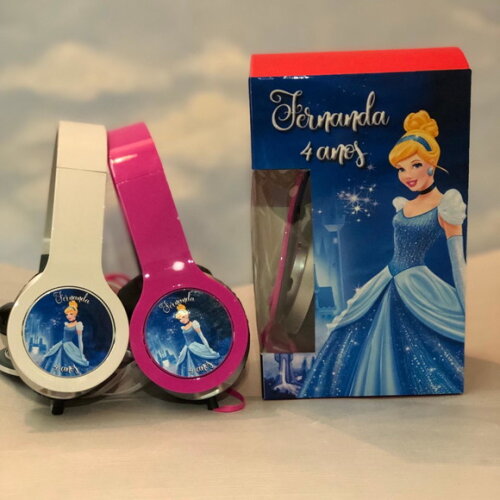 Kit 20 Unidadescinderela Fones Personalizados