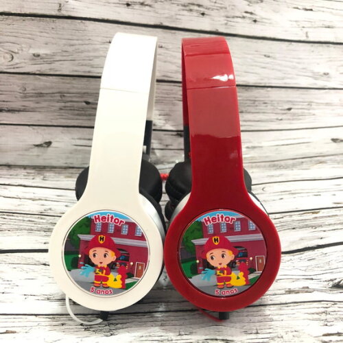 Kit 20un Bombeiros Fone Ouvido Personalizado Lembrancinha