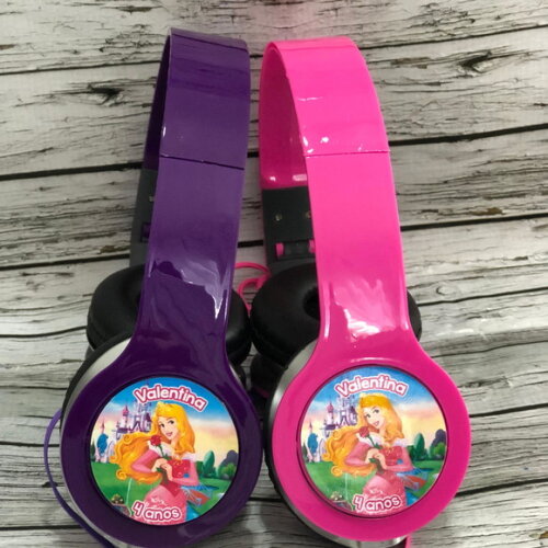 Kit 20un Princesa Aurora Bela Adormecida Fone Personalizado