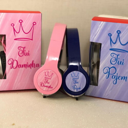 Kit 20und Casamento, Daminhas Fones Personalizados e Caixa