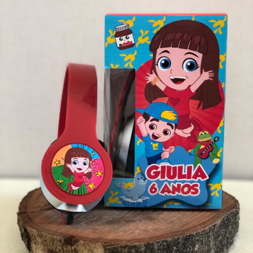 Kit 20unid Luccas Neto Gi Aventureira Vermelha Fone Persona