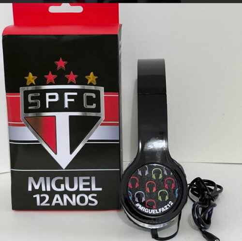 Kit 20unid São Paulo Futebol Fones e Caixinha Personalizados