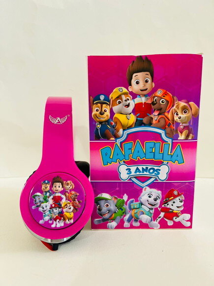 Kit 20unid Patrulha Canina Rosa Fone Caixinha Personalizados