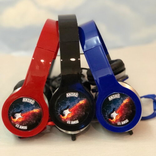 Kit 20unidades Festa Guitarra Rock Fone Ouvido Personalizado