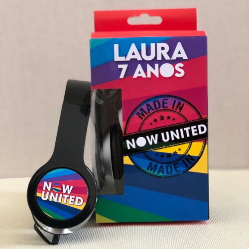 Kit 20unidades Fone Now United com Caixinha Personalizados