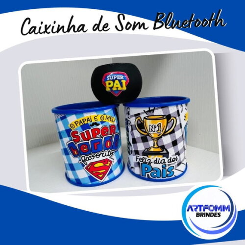 Kit com 20 Unid Dia dos Pais Mini Caixinha de Som Bluetooth