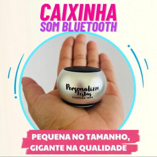 Kit com 100 Mini Caixinha de Som Bluetooth