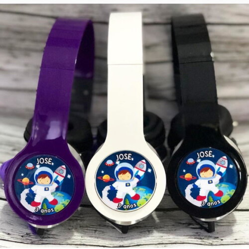 Kit com 20 Unidades Astronauta Fones Personalizados