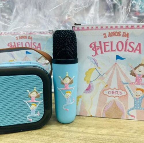 Kit com 20 Unidades de Kit Karaokê Personalizado Circo