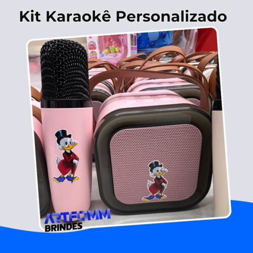 Kit com 20 Unidades de Karaoke Personalizado Tio Patinhas