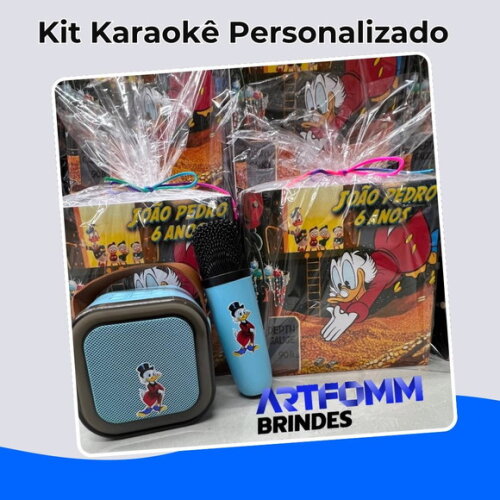 Kit com 20 Unidades de Karaoke Personalizado Tio Patinhas