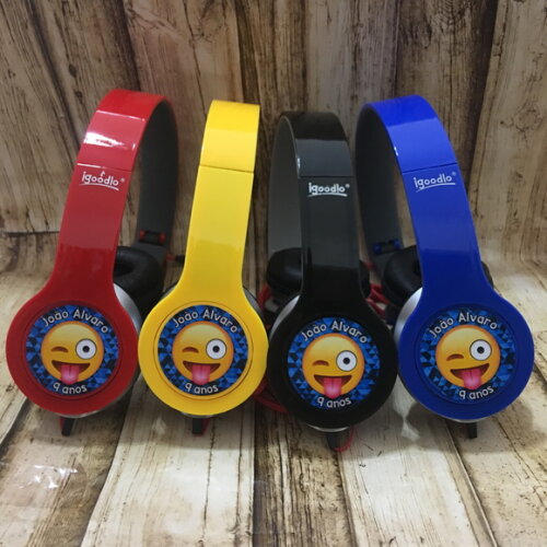 Kit com 20 Unidades Emoji Fones Personalizados