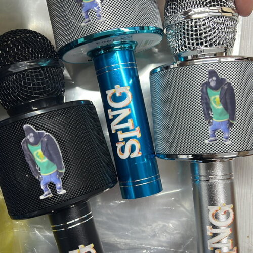 Kit com 20 Unidades de Sing Microfone Karaokê Personalizado