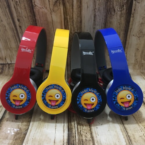 Kit com 20 Unidades Emoji Fones Personalizados