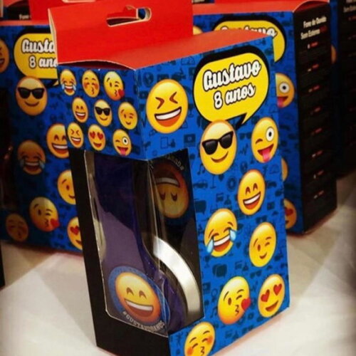 Kit com 20 Unidades Emoji Fones Personalizados