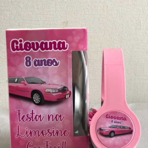 Kit com 20 Unidades Festa na Limosine Fones Personalizados