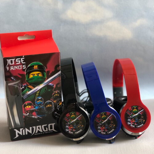 Kit com 20 Unidades Fones Personalizados Ninjago
