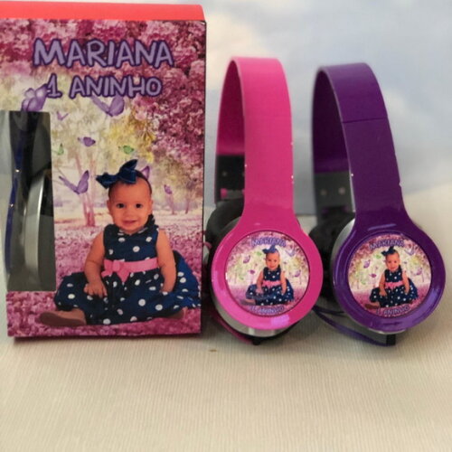 Kit com 20 Unidades Jardim Encantado Fone Personalizado