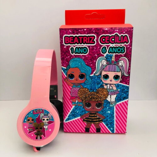 Kit com 20 Unidades Lol Fones com Caixinha Personalizados