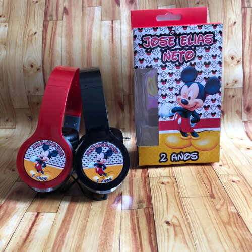 Kit com 20 Unidades Mickey e Minnie Fones Personalizados