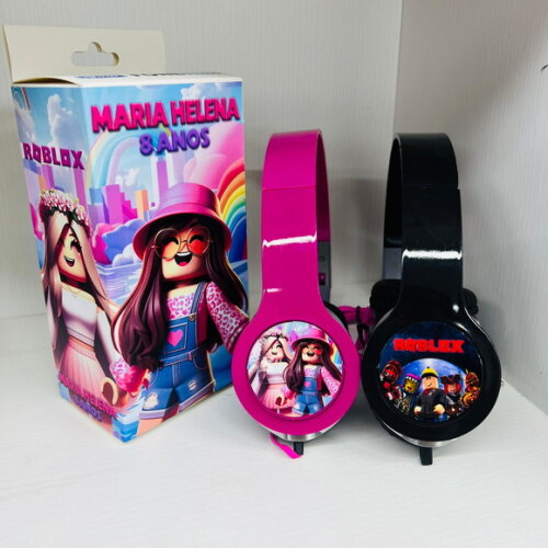 Kit com 40 Unidades Roblox Meninas Fones Personalizados