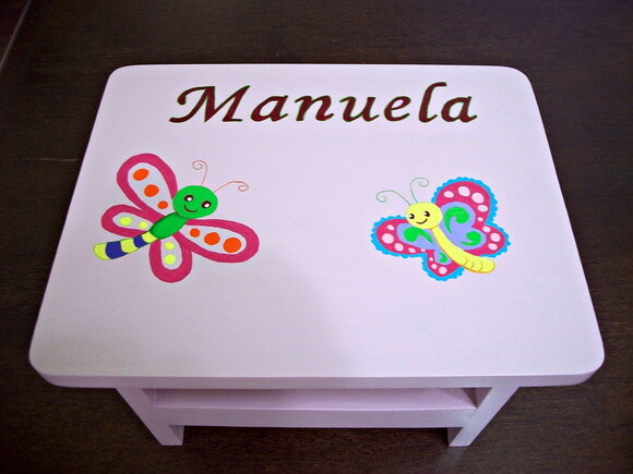 Banquinho de Madeira Maciça Personalizado