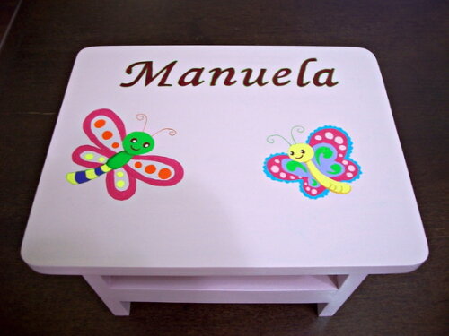 Banquinho de Madeira Maciça Personalizado