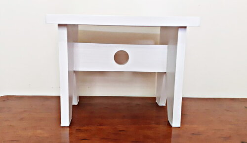 Banquinho de Madeira Maciça Pintado