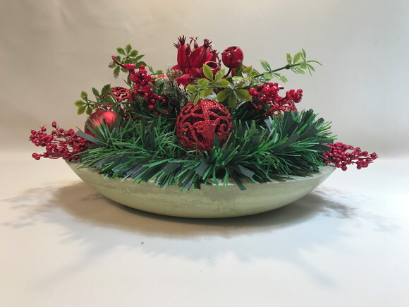 Arranjo de Natal-prato Oval Verde-consulte Disponibilidade