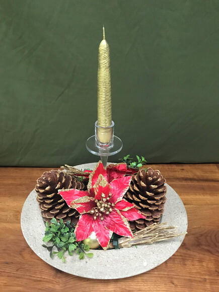 Arranjo de Natal/centro de Mesa de Cimento- Consulte