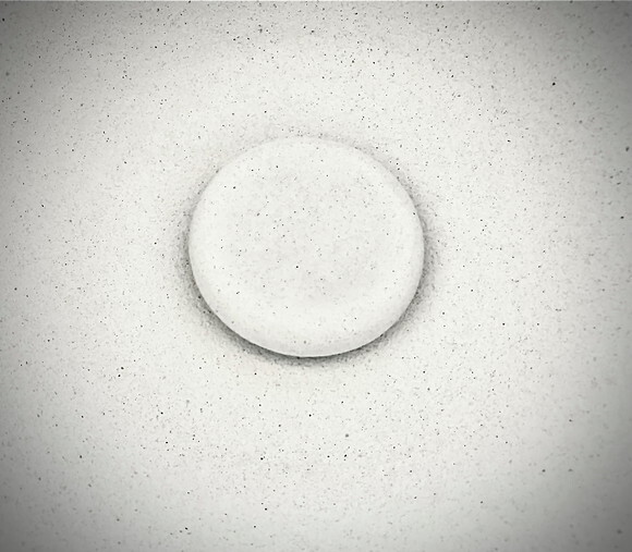 Cuba de Concreto Redonda Branca Ø 35 X 14cm com Válvula Oculta