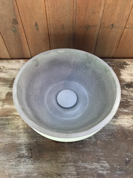 Cuba de Concreto Ø30x13cm Válvula Oculta+kit 3 Peças - escolha
