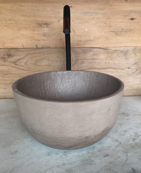 Cuba de Concreto Ø30,5 x 13cm-com Válvula Oculta